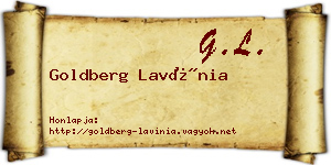 Goldberg Lavínia névjegykártya